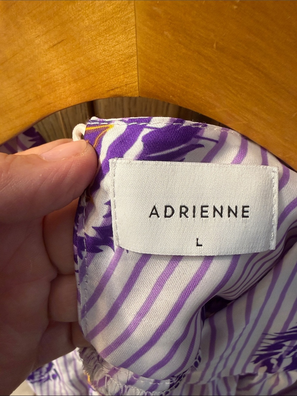 Women’s Striped Tiger Print Top - Purple & Yellow - Picture 2 of 3